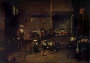 TENIERS, David the Younger Apes in a Kitchen France oil painting artist